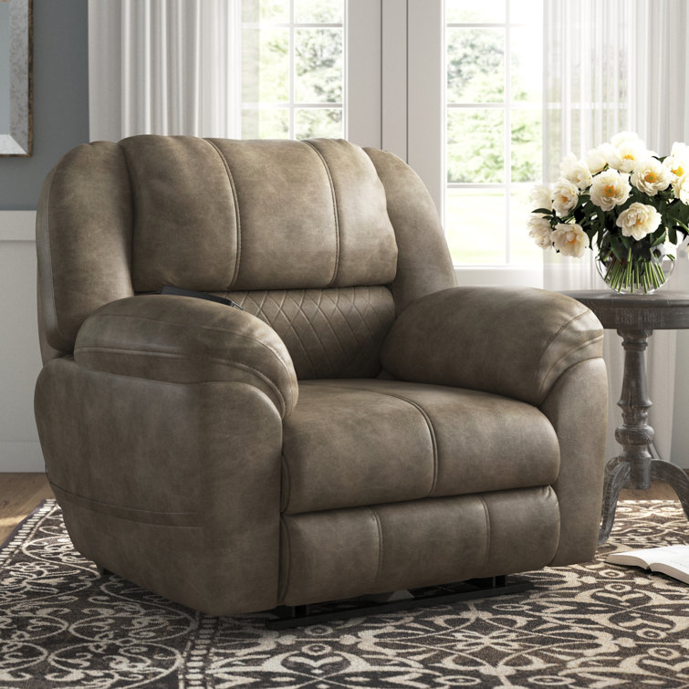 Lark Manor Booher Power Lay Flat Recliner with Adjustable Headrest & Lumbar and Therapeutic Heat